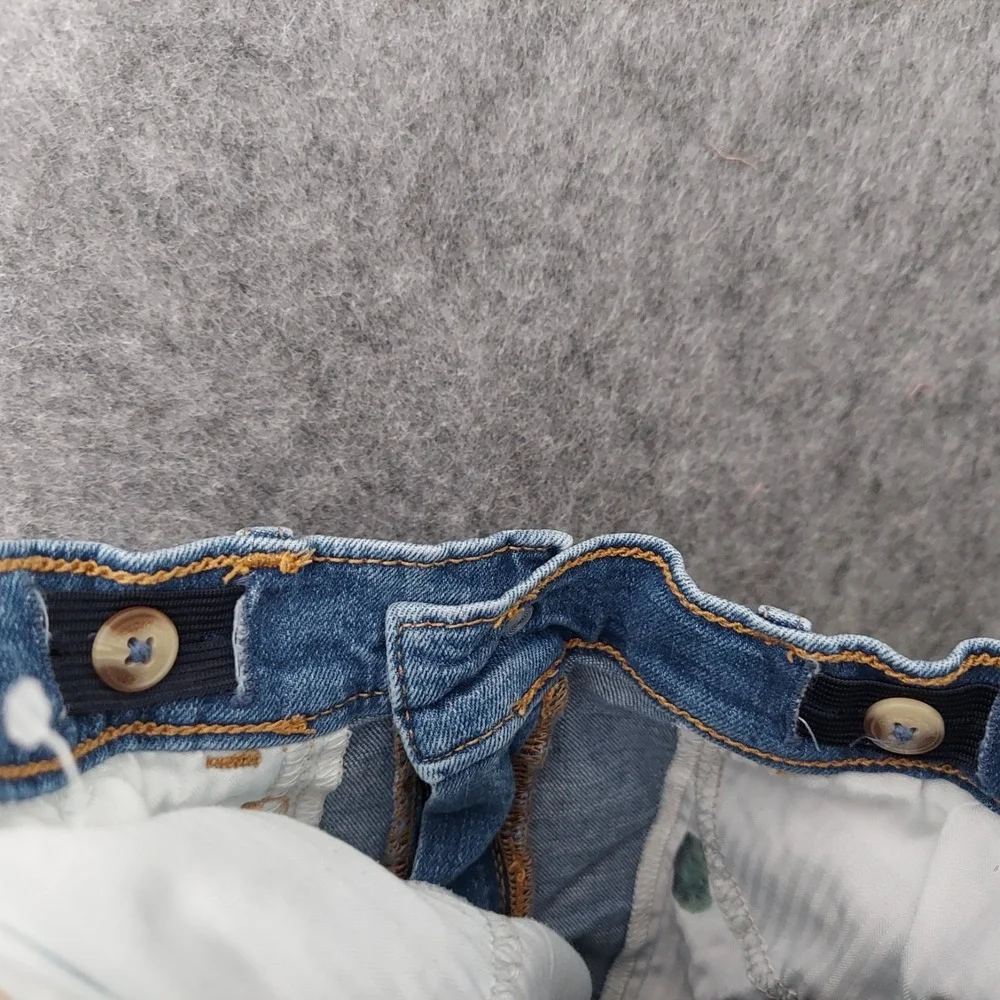 Abercrombie Kids Shorts Girls 11/12 Blue High Rise‎ Mini Mom Short Cuffed Denim